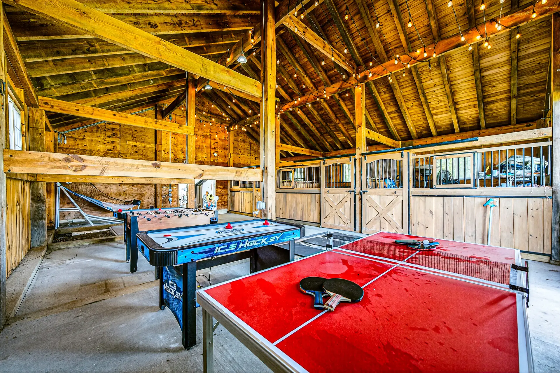 Corporate retreat with game room. pingpong fusball